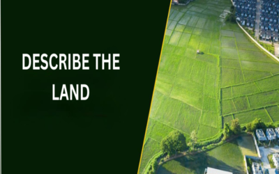 What keywords or phrases should be used to describe the land?