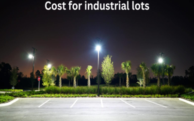 How much do lighting and poles cost for industrial lots?
