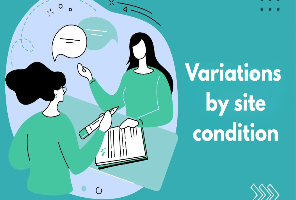 Describe excavation cost variations by site condition